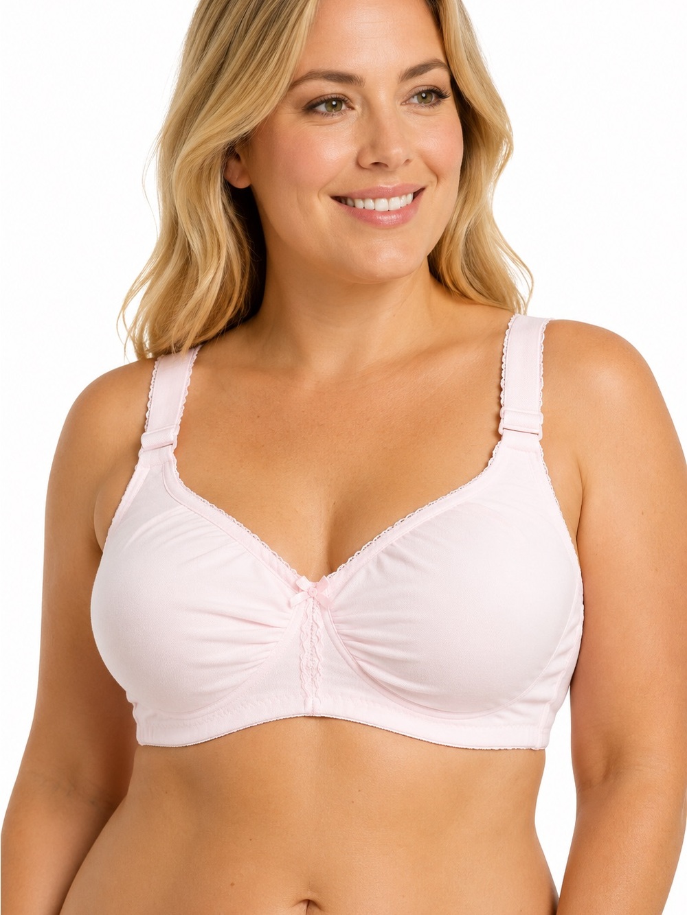 Bali 3036 Comfort Revolution Soft Cup Wirefree Bra Pink Size 38C